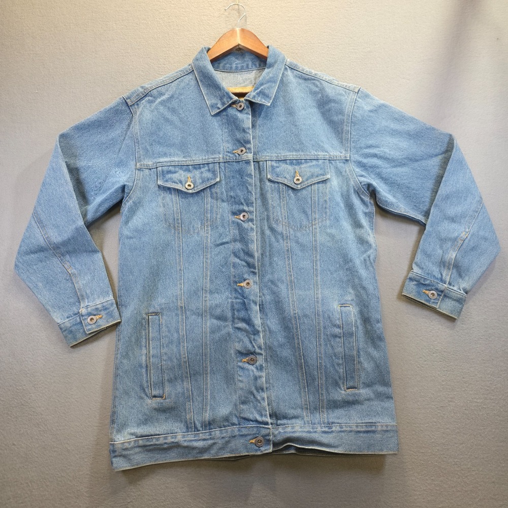 Vintage Alaska Woods Men's Blue Denim Jean Jacket Size Small